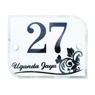 acrylic house number sign in single layer size