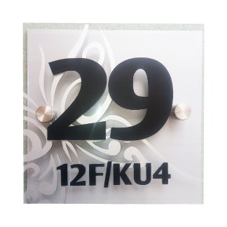 HOUSE NUMBER SIGN Acrylic Double Layer Size: H 20cm x L 20cm CODE 04