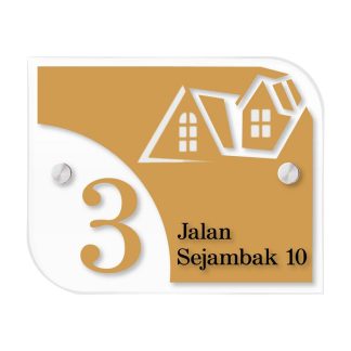 HOUSE NUMBER SIGN Acrylic Single Layer Size: H 20cm x L 25cm CODE 05