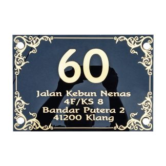 HOUSE NUMBER SIGN Acrylic Single Layer Size: H 25cm x L 37cm CODE 11