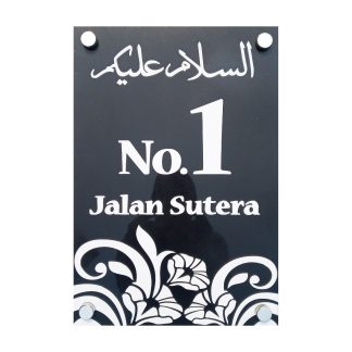 HOUSE NUMBER SIGN Acrylic Single Layer Size: H 37cm x L 25cm CODE 12