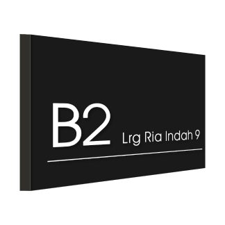 HOUSE NUMBER SIGN Acrylic Vynil Box Up Size: H 20cm x L 31cm CODE 16