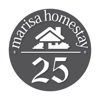 HOUSE NUMBER SIGN Acrylic Single Layer Size: H 25cm x L 25cm CODE 19