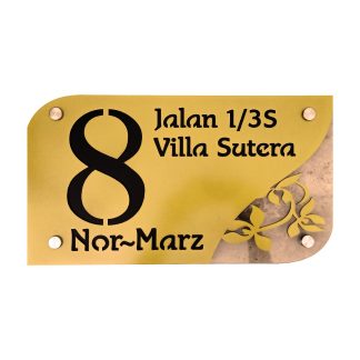 HOUSE NUMBER SIGN Acrylic Double Layer Size: H 20cm x L 36cm CODE 26