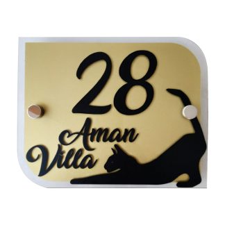HOUSE NUMBER SIGN Acrylic Single Layer Size: H 20cm x L 25cm CODE 29