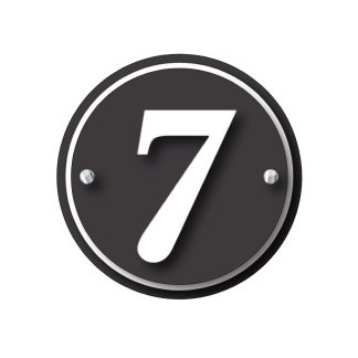 HOUSE NUMBER SIGN Acrylic Single Layer Size: H 15cm x L 15cm CODE 34