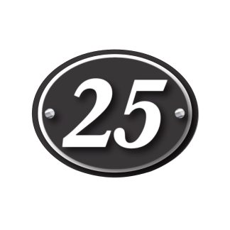 HOUSE NUMBER SIGN Acrylic Single Layer Size: H 13cm x L 16cm CODE 35