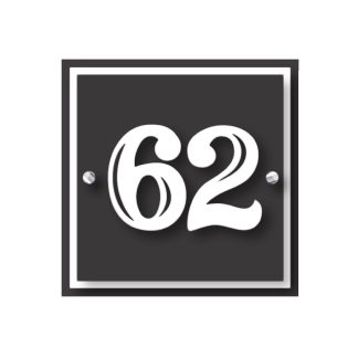 HOUSE NUMBER SIGN Acrylic Single Layer Size: H 15cm x L 15cm CODE 36