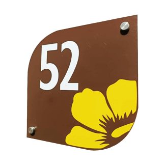 HOUSE NUMBER SIGN Acrylic Single Layer Size: H 20cm x L 20cm CODE 37