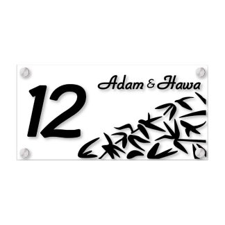 HOUSE NUMBER SIGN Acrylic Single Layer Size: H 18cm x L 35cm CODE 38